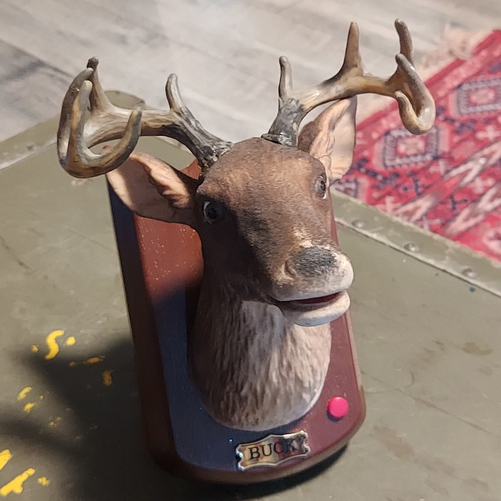 VTG Gemmy Industries Buck Animated Singing Deer Head Motion Activated Wall Mount
